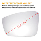 Left White Mirror Glass for Seat MII, Skoda, Volkswagen (Non-heated)