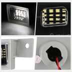 Nuvision White LED Waterproof License Plate Lights for Silverado/Sierra (2014–2024)