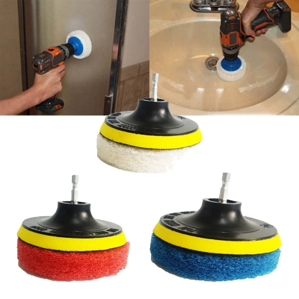 5X Nylon Power Scrub Pads for Drill Cleaning (Compatible with Most Drills)