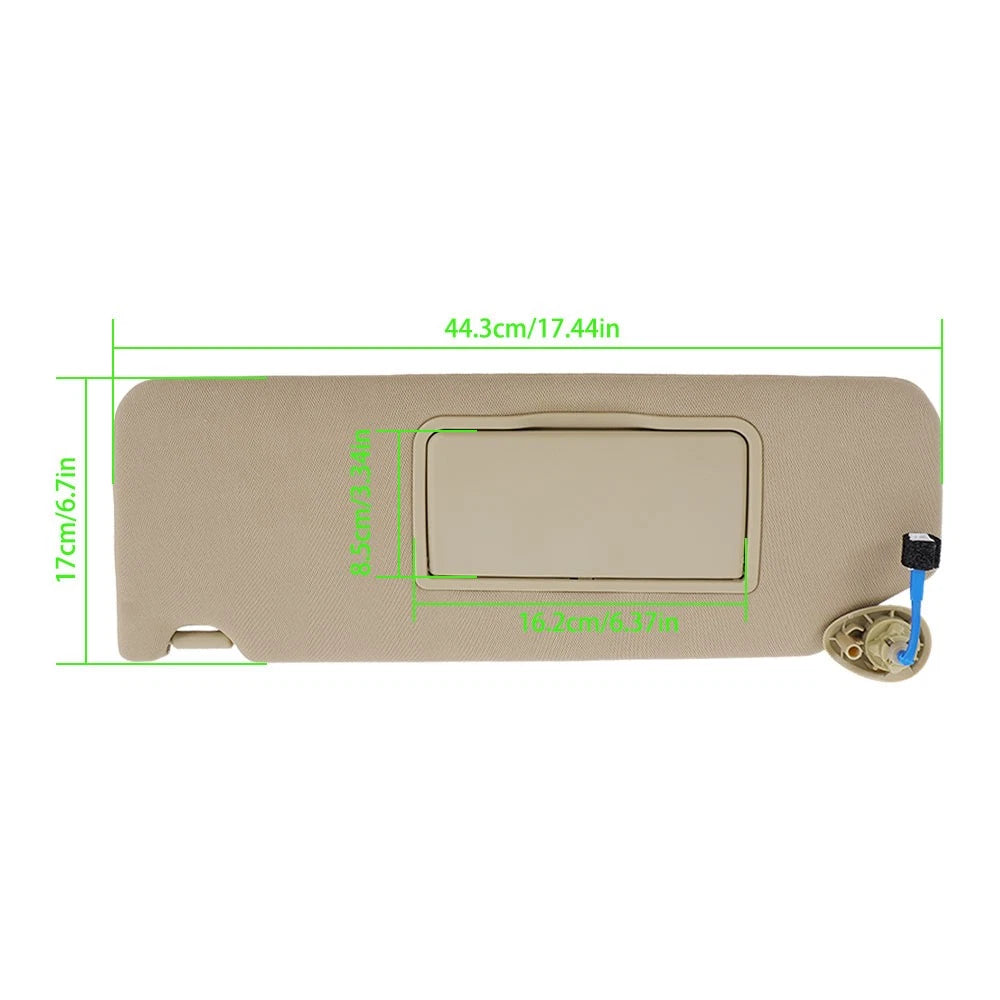 Left Side Visor for Honda Pilot (2017–2021) Beige Plastic