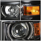 Black Projector Headlight & Smoked LED Fog Light Kit for GMC Silverado (2014–2023)
