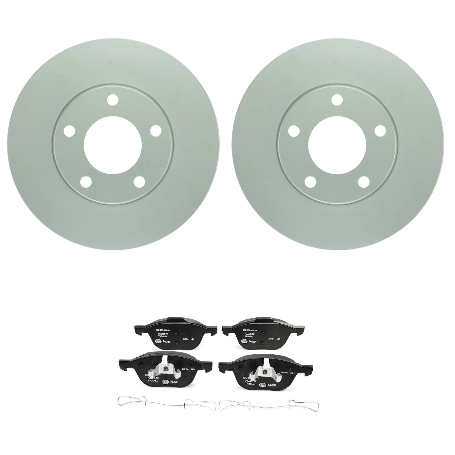 Bosch QuietCast Front Rotors & Hella Semi-Met Brake Pad Kit for Mazda 3 (2004–2013)