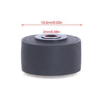 Pinch Roller for Cassette Recorder (13.5x8x6.8x2mm) Black Rubber