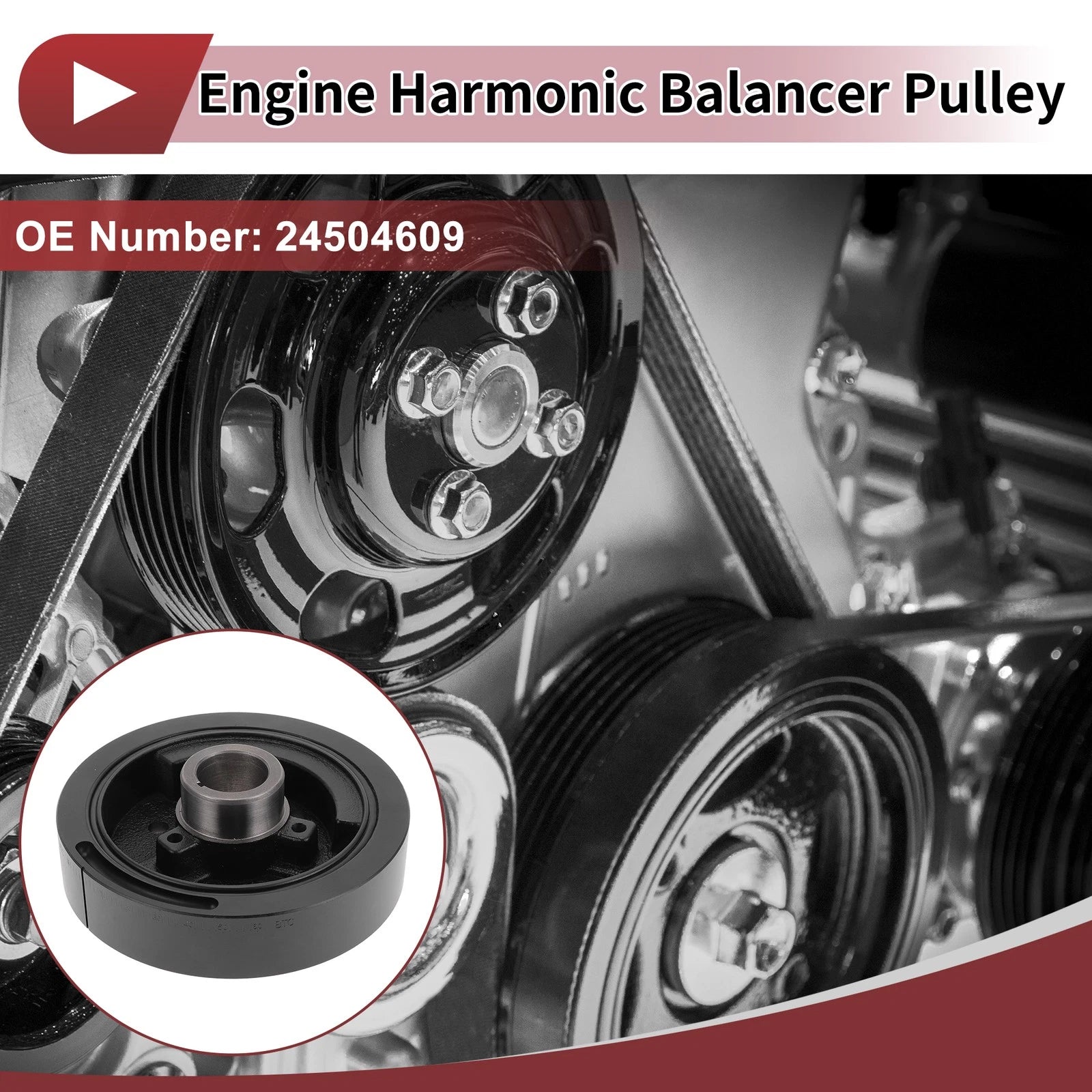 Engine Harmonic Balancer Crankshaft Pulley for Pontiac Montana (1999–2005) No. 24504609