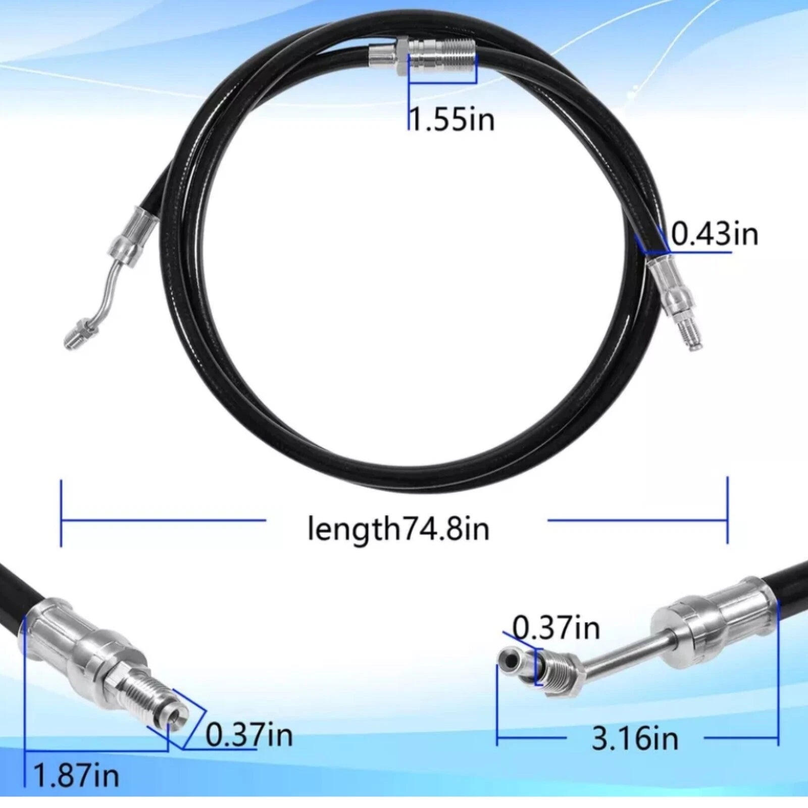 Hydraulic Power Trim Hose for Volvo Penta DPH DPR Sterndrive (Rplcs 3809560 21721550)