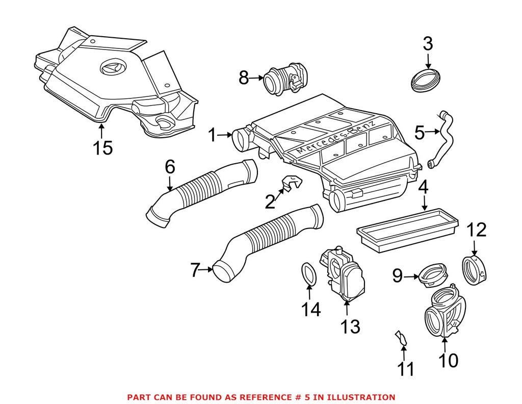 Crankcase Breather Hose for Mercedes (1120180482)