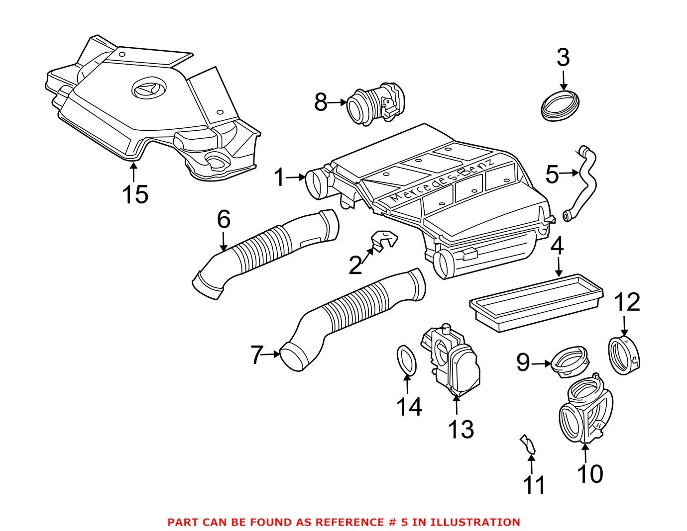 Crankcase Breather Hose for Mercedes (1120180482)