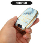 3X Remote Key Fob Cover Shell for Kia Optima Rio Sportage (TPU, Blue)