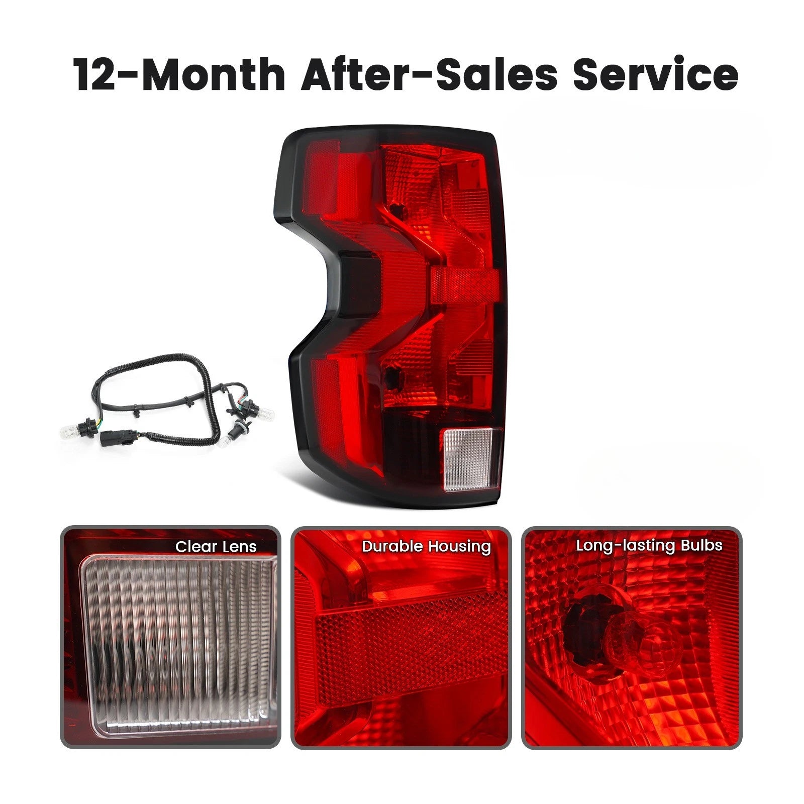 Halogen Tail Light with Bulb Left for Chevy Colorado WT/LT/Trail Boss (2023–2026)