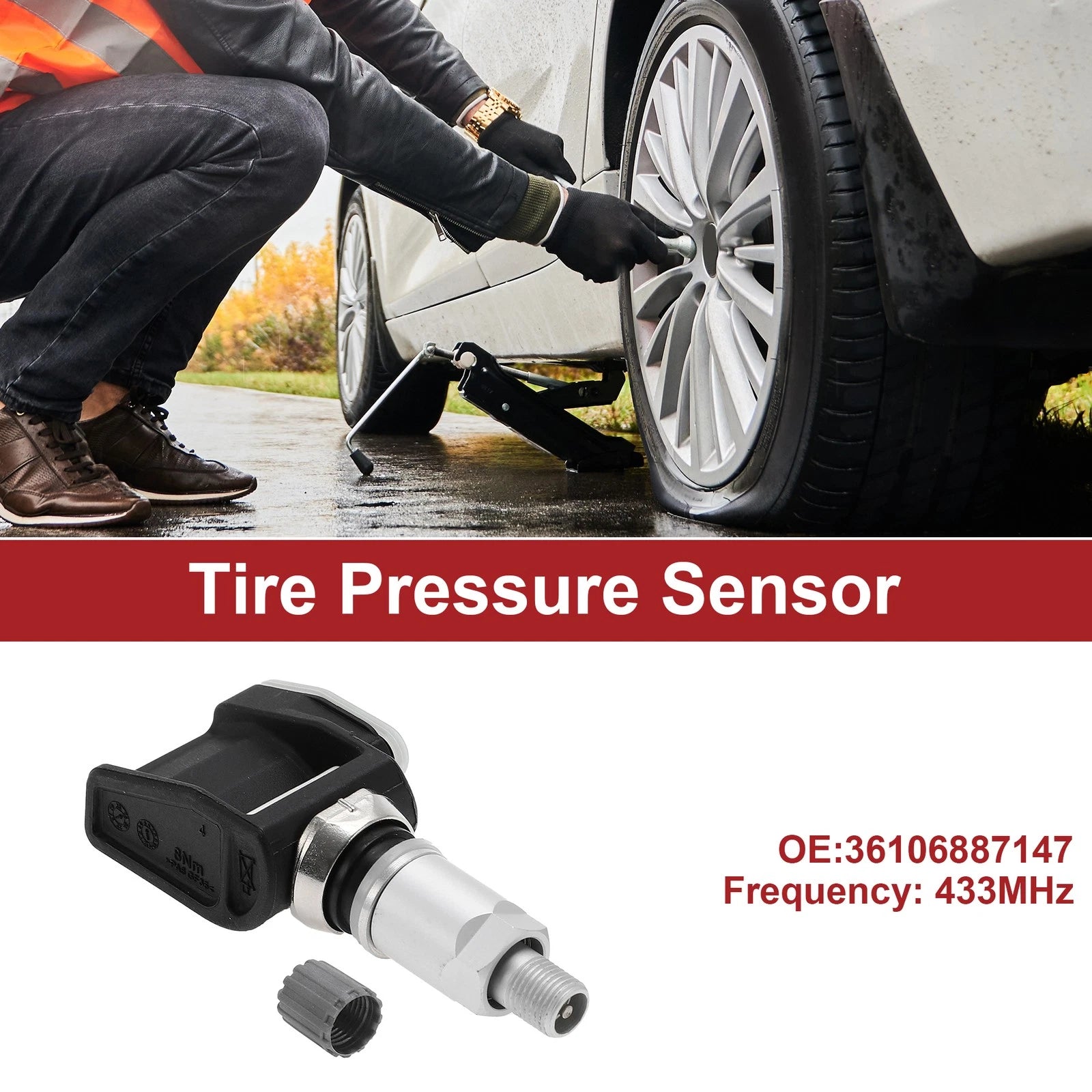 Tire Pressure Sensor for BMW 750i (2015–2019) 36106887147 433MHz