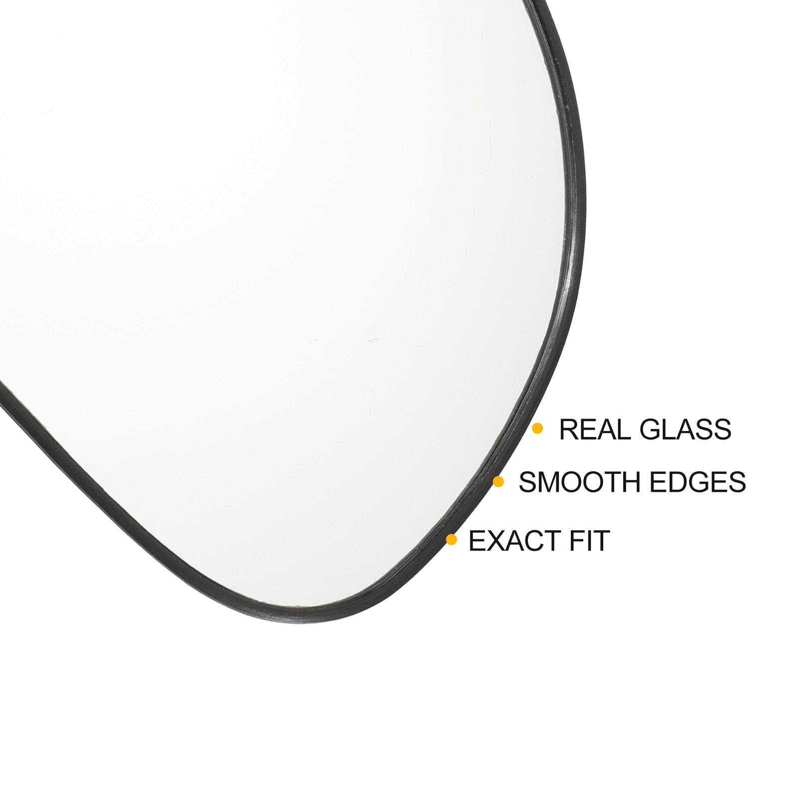 Right Side White Mirror Glass for Hyundai I10 (2011–2013)