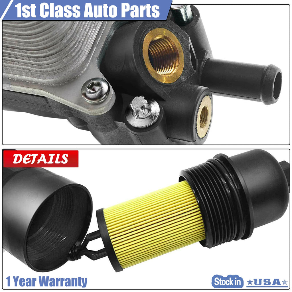 Oil Filter Housing Adapter with Gaskets for Jeep Chrysler Dodge Journey (2014–2017)