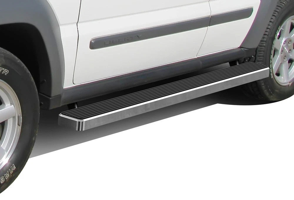 5-Inch Stainless Steel Running Boards for Jeep Liberty (2002–2007)