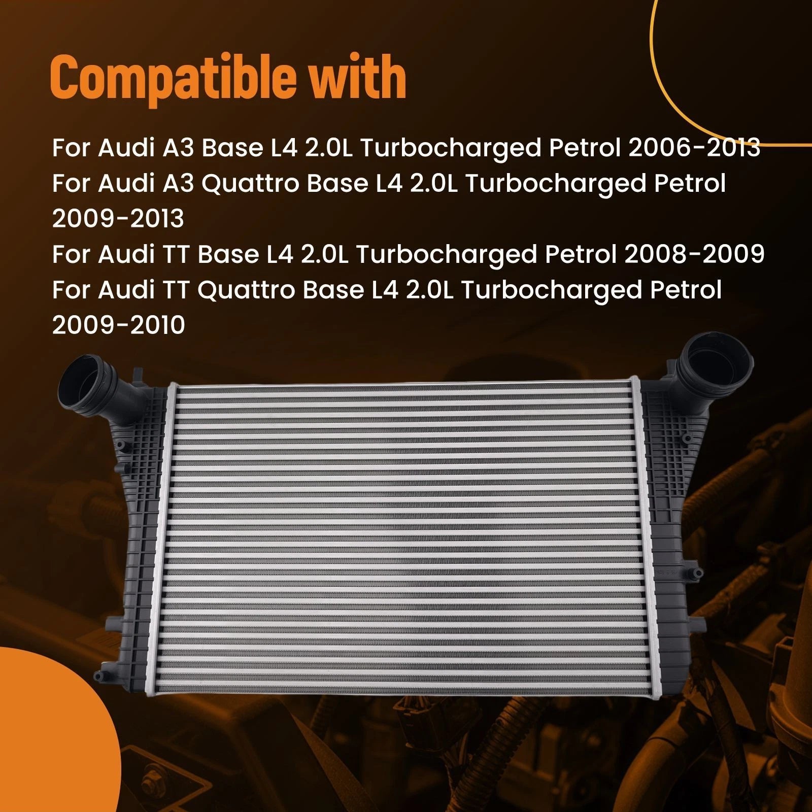 Aluminum Coolant Radiator for Audi A3 TT VW Jetta GTI Eos 2.0L (2006–2015)