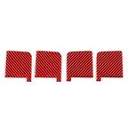 Set of 4 Red Carbon Fiber Door Handle Bowl Covers for Toyota Tundra (2014–2021)
