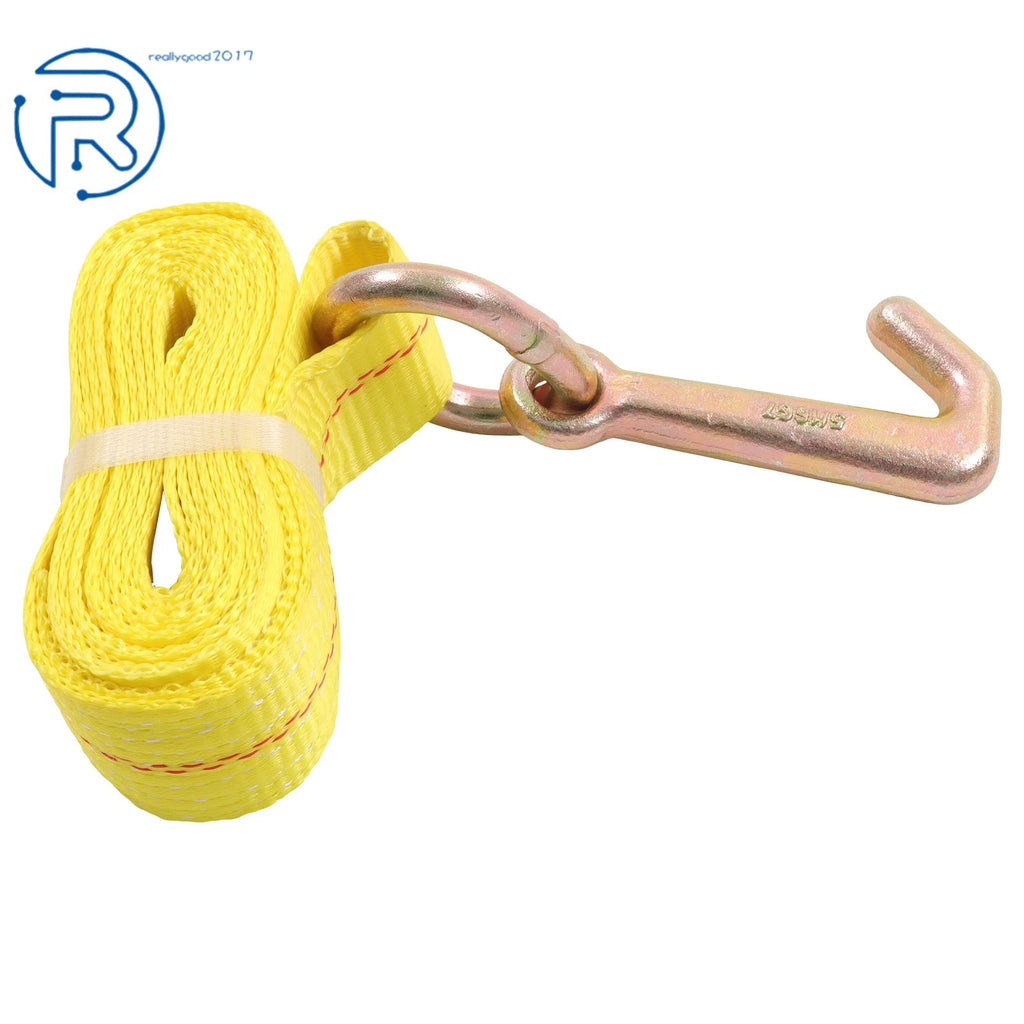 2X 2" × 10' Mini J Hook Towing Strap G70 for Trailer Wrecker