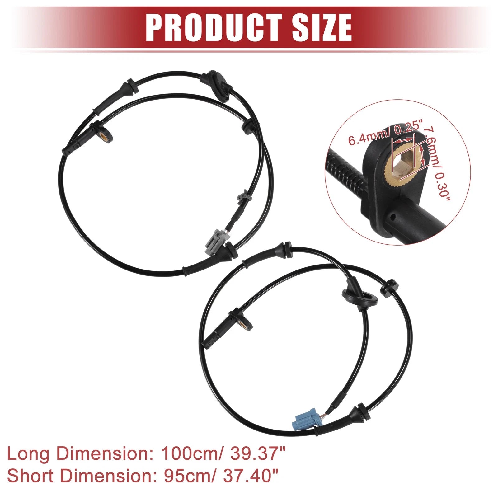 Set of 2 ABS Wheel Speed Sensors for Nissan Murano (2003–2007) No. 47911CA000