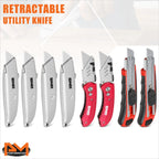 8Pcs Retractable Utility Knife Set with Blades for