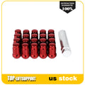 Set of 20 Bulge Acorn Lug Nuts 12x1.5 Red for Honda Chevy Toyota