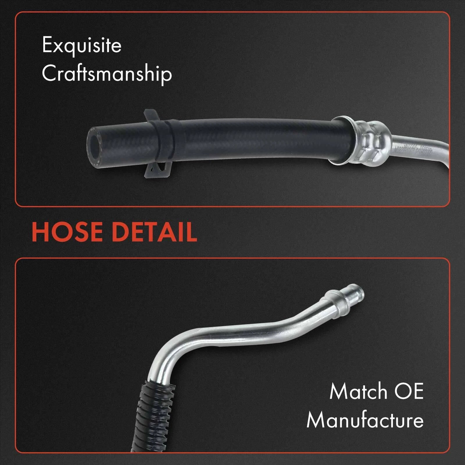 2X Power Steering Return Line Hose Assembly for Ford Expedition (2002-2003)