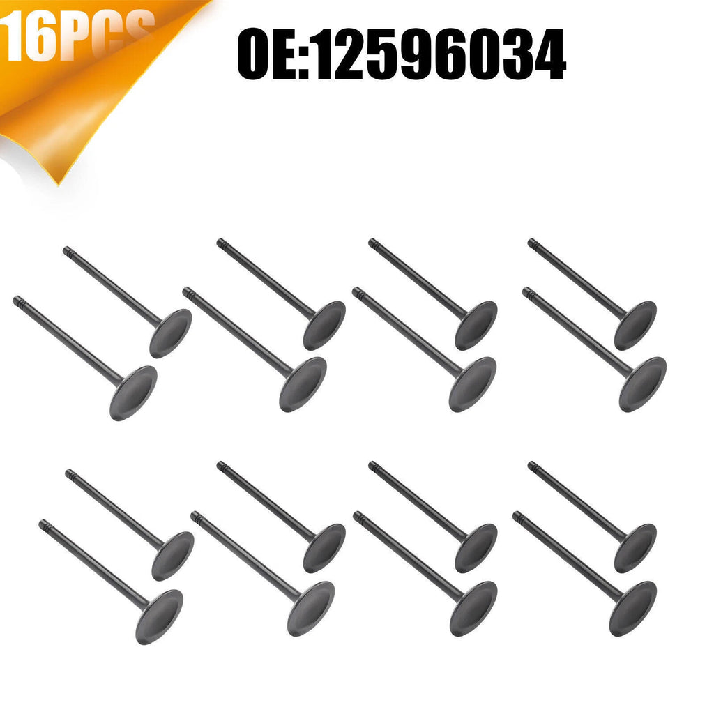16pc Intake Exhaust Valves for Chevrolet GM Buick Saturn 2.0 2.4L (2007–2017)