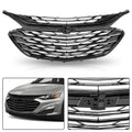 Set of 3 Front Bumper Grilles for Chevrolet Malibu (2019–2020) Glossy Black