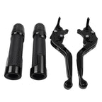 CNC Black Extendable Brake Clutch Lever Grip Set for Honda VFR1200 (2010-2016)