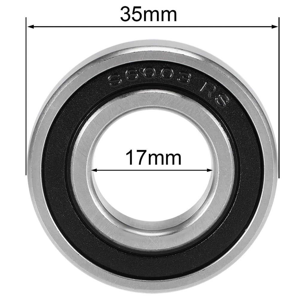 Set of 5 S6003-2RS Deep Groove Ball Bearings 17x35x10mm Double Sealed