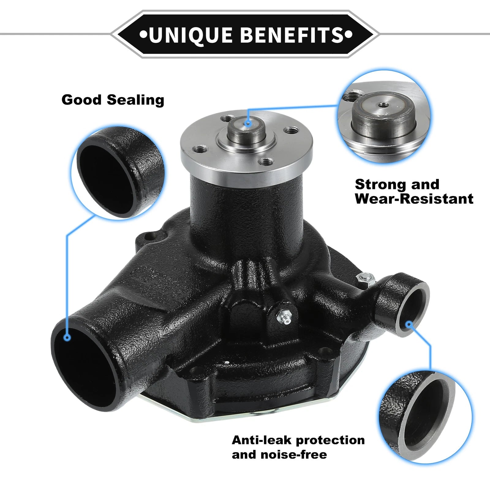 Water Pump for Mitsubishi 6D16 6D16T Kobelco SK330-6 (with Rubber Ring Kit)