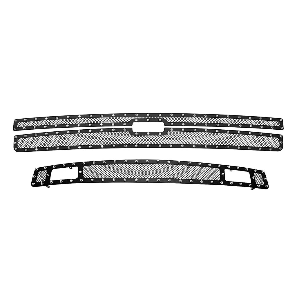 Black Rivet Mesh Grille for Chevy Silverado 1500 (2007-2013)