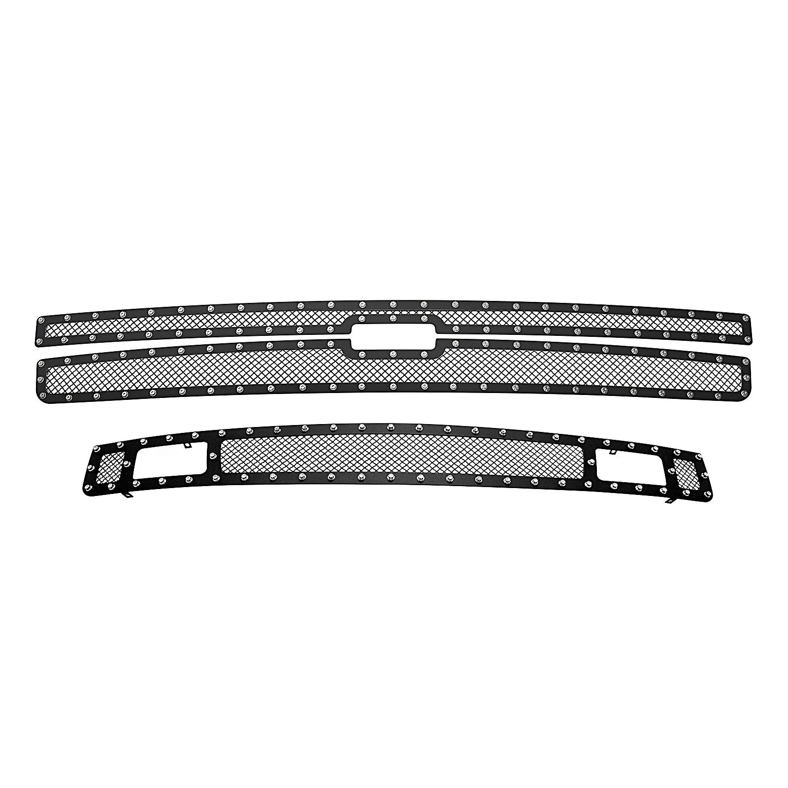 Black Rivet Mesh Grille for Chevy Silverado 1500 (2007-2013)