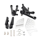 Set of 2 Front Driver Foot Pegs Footrest Bracket for Honda CBR1000RR (2004–2007)