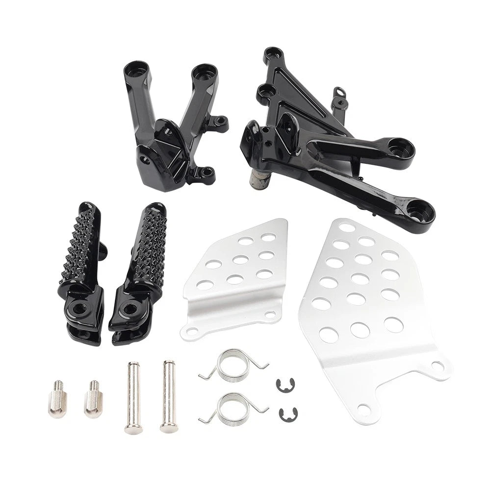 Set of 2 Front Driver Foot Pegs Footrest Bracket for Honda CBR1000RR (2004–2007)