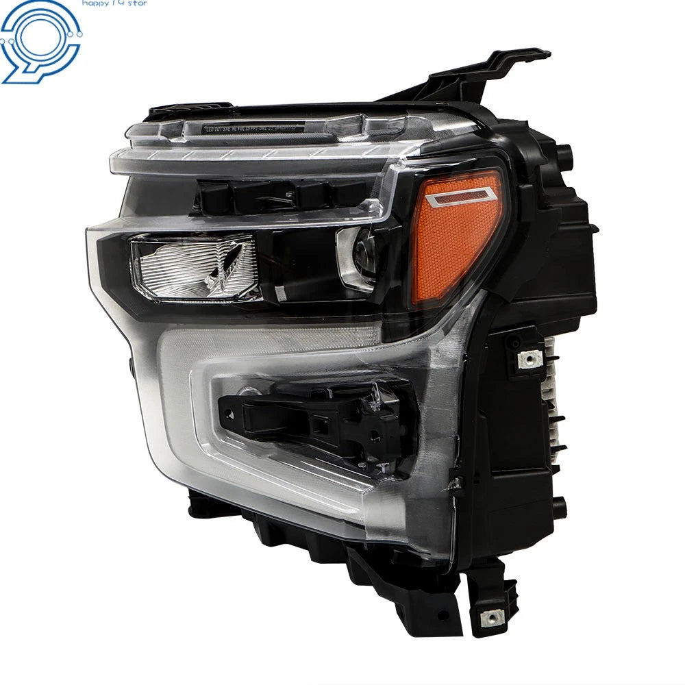 Driver Side Headlight for Chevy Silverado 1500 (2022-2024) Black LED DRL