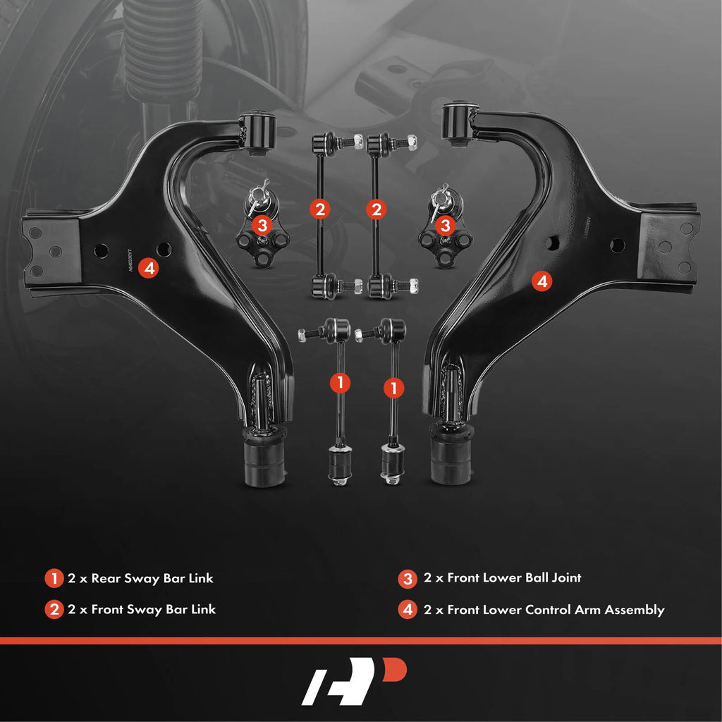 8x Control Arm with Ball Joint for Nissan Pathfinder (1996-2004)