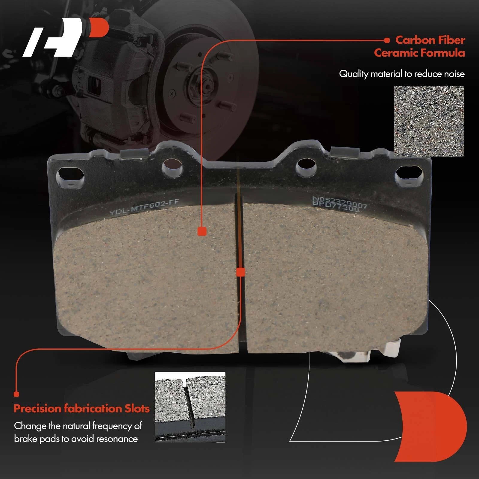 Front Ceramic Brake Pad for Toyota Land Cruiser Lexus LX470 (1998–2007)