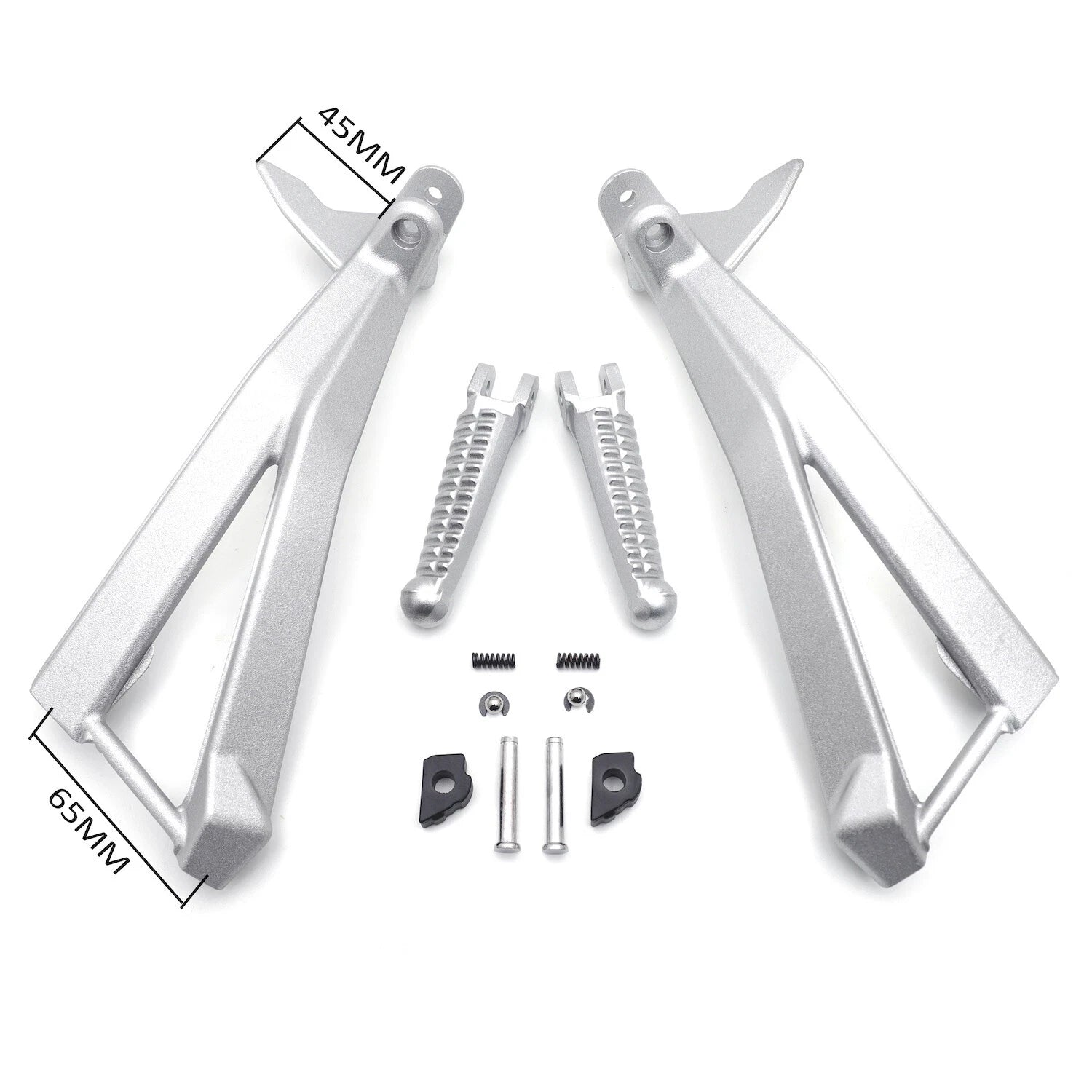 Silver Rear Passenger FootPeg Bracket for Ducati 848 (2008), 1098/S (2007-2008), 1098 (2010-2011)