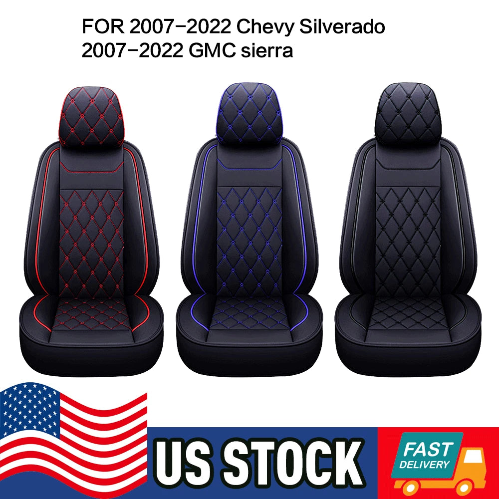 Full Set Car Seat Covers for Chevy Silverado GMC Sierra 1500 (2007–2022)