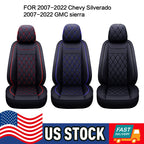 Full Set Car Seat Covers for Chevy Silverado GMC Sierra 1500 (2007–2022)