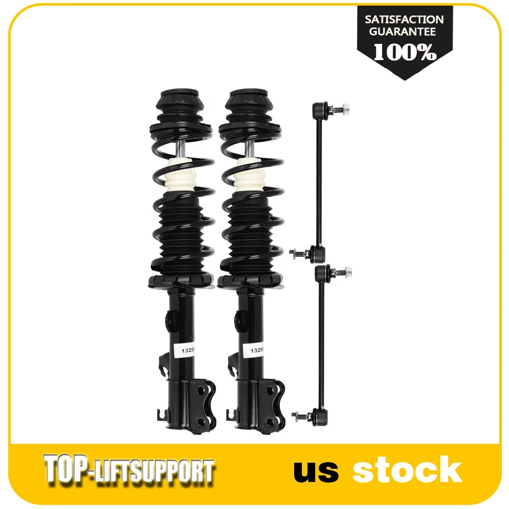 Front Struts with Coil Spring Sway Bar Links Kit for Nissan Versa Note (2012–2019)