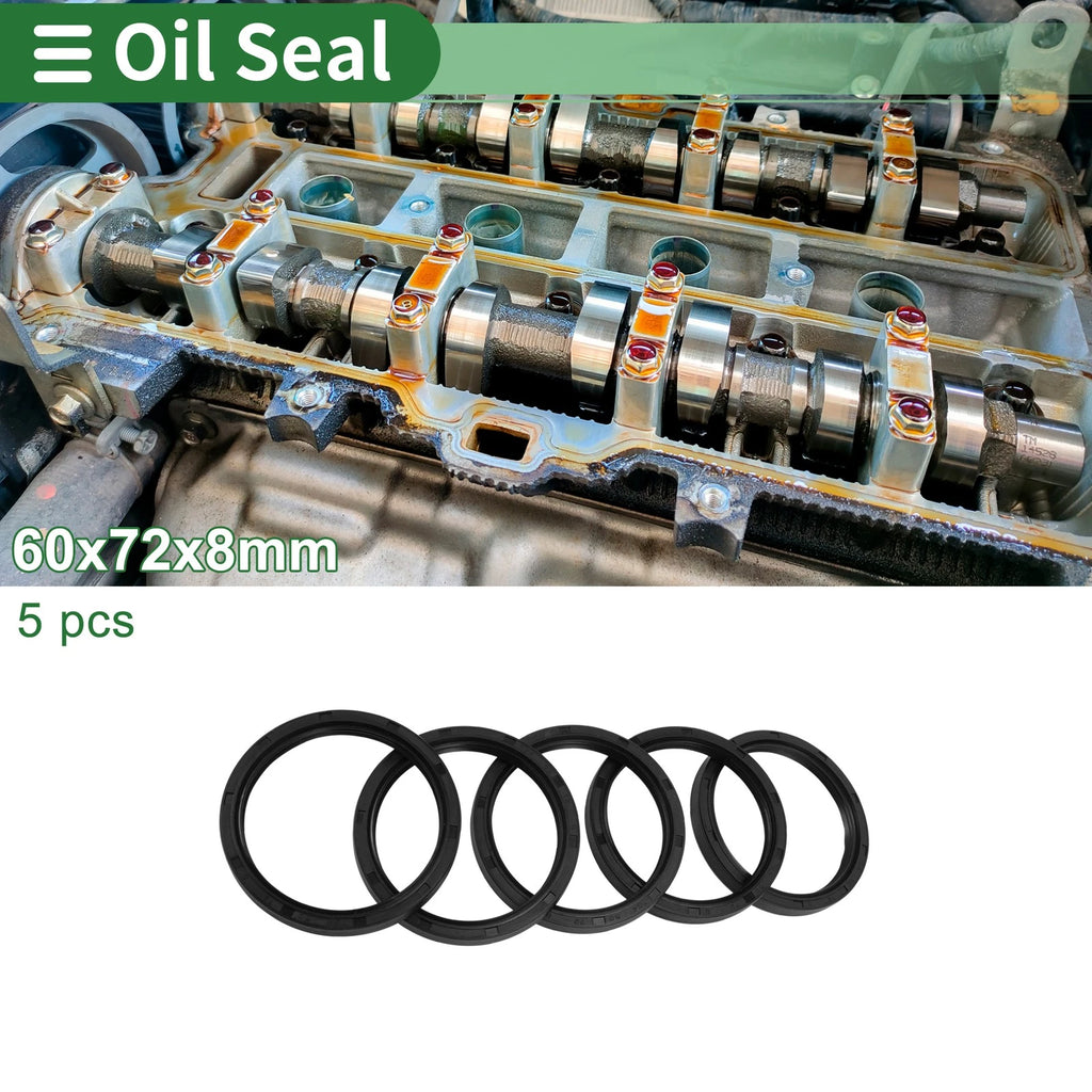 Oil Seal for Rotary Shaft (60x72x8mm) NBR Rubber High Pressure