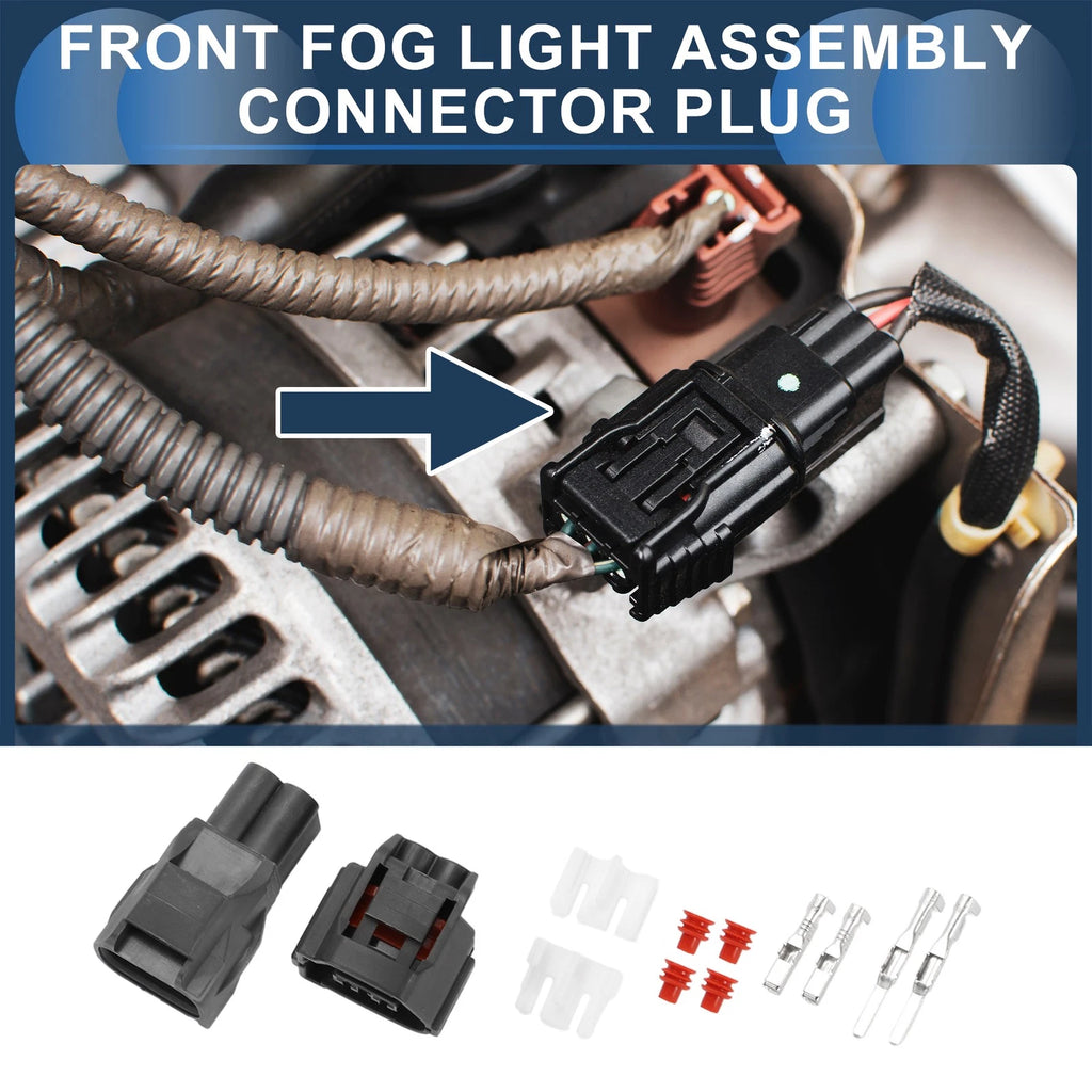 2 Pin Front Fog Light Assembly Connector Plug for Chevrolet 