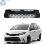 Front Bumper Lower Grille Gloss Black for Toyota Sienna SE (2018–2020)