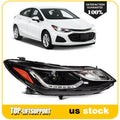 Right Passenger Side Headlight Assembly for Chevy Cruze (2016–2019) LED DRL