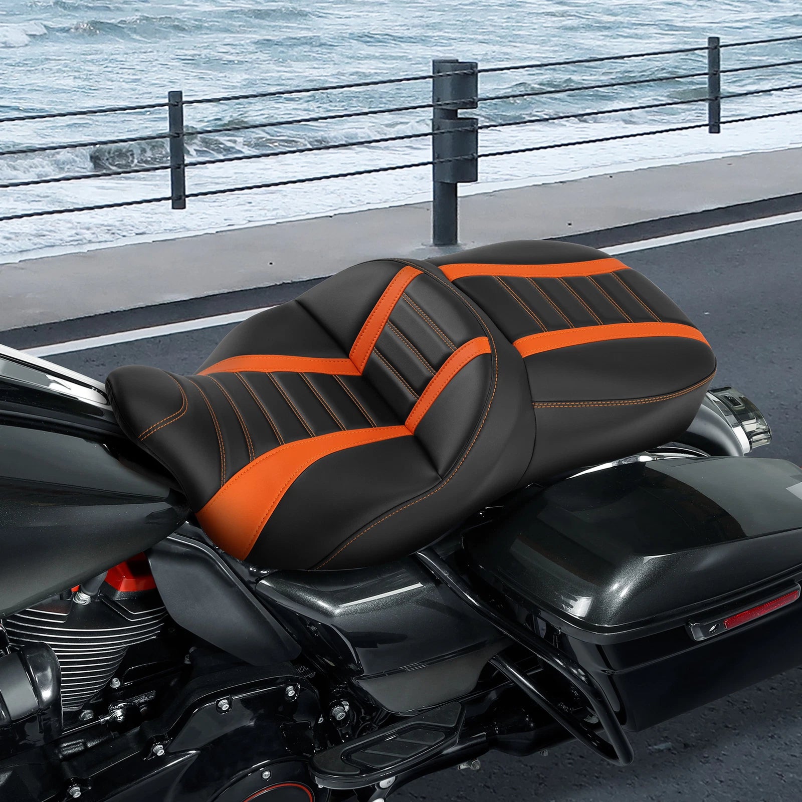 Driver Rider Passenger Seat for Harley Touring Street Road Glide (2009–2023)