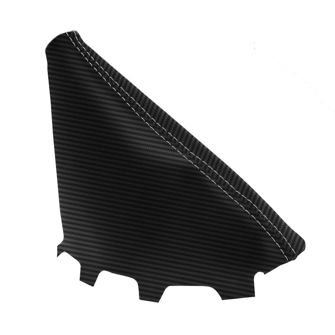 E Brake Boot Cover for Mazda 3 (2014–2016) Carbon Fiber Gray Stitch