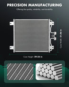 Aluminum Truck AC Condenser for Ford F650 F750 (2000–2007)