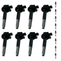 8X Ignition Coils & 8X Spark Plug Packs for Ford F-150, Mustang 5.0L V8 (2011–2020)