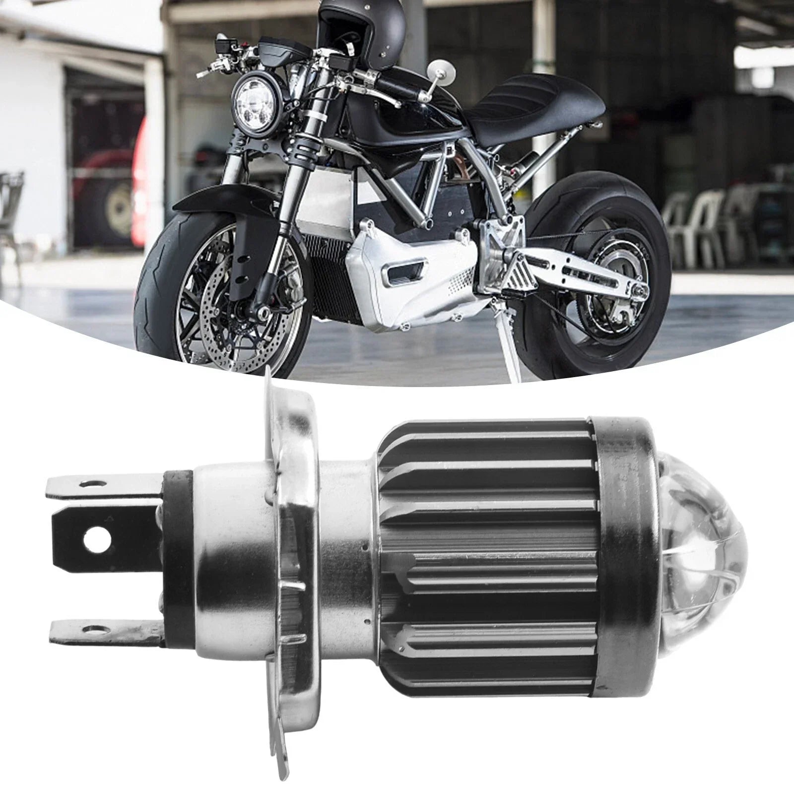 H4 LED 6000lm Motorcycle Headlight Bulbs Dual Color Hi/Lo Fog IP68 UK