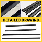 Set of 4 Door Belt Weather Strip Molding Seals for Honda Fit Jazz (2008–2013)